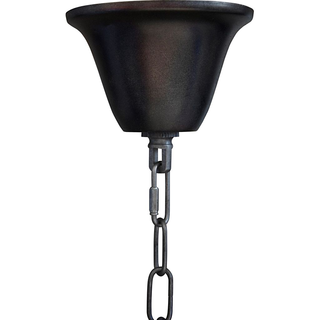 Noir Anna Chandelier, Black Steel