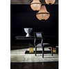 Noir Mist Chandelier, Black Steel