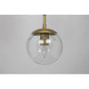 Noir Pluto Chandelier, Large, Metal w/ Brass Finish & Glass