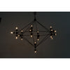 Noir Pluto Chandelier, Large, Black Steel