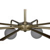 Noir Larenta Chandelier, Antique Brass & Glass