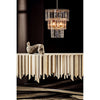 Noir Bruna Chandelier, Small, Metal w/ Brass Finish