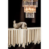 Noir Bruna Chandelier, Small, Metal w/ Brass Finish