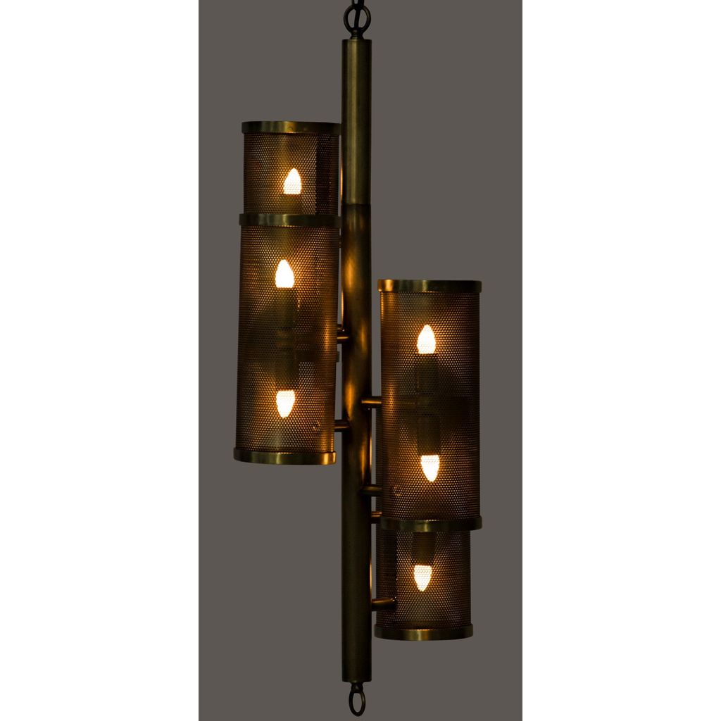 Noir Pisa Pendant, Metal w/ Brass Finish