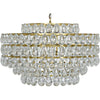 Noir Linden Chandelier, Antique Brass, & Black Steel - Metal & Crystal