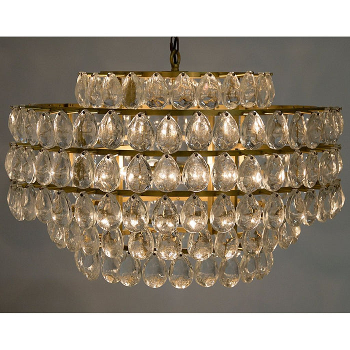 Primary vendor image of Noir Linden Chandelier, Antique Brass, & Black Steel - Metal & Crystal