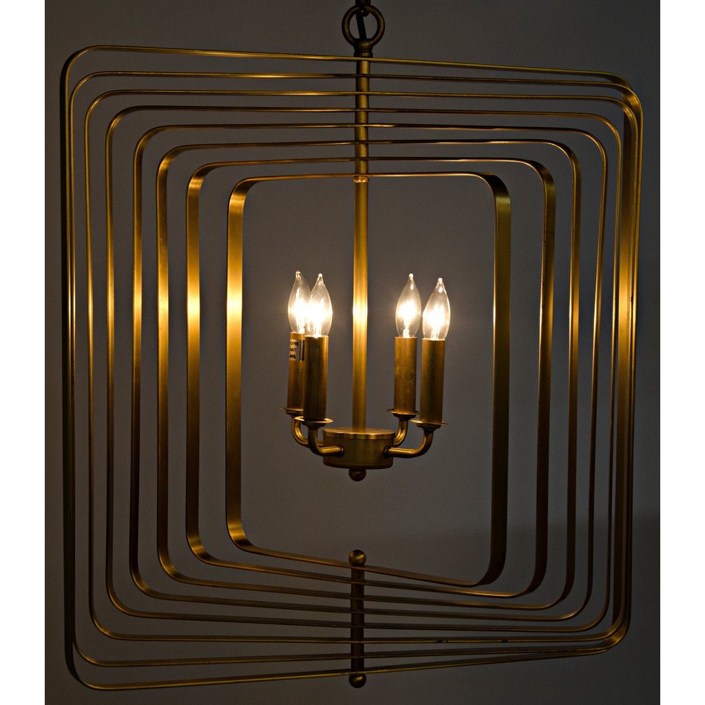 Primary vendor image of Noir Dimaclema Chandelier, Small, Metal w/ Brass Finish