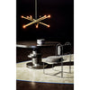 Noir Ikram Chandelier, Metal w/ Brass Finish