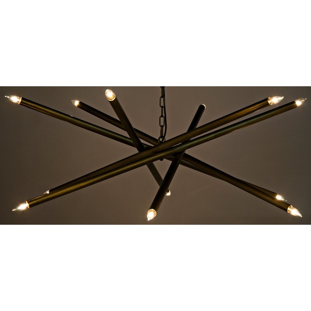 Primary vendor image of Noir Ikram Chandelier, Metal w/ Brass Finish