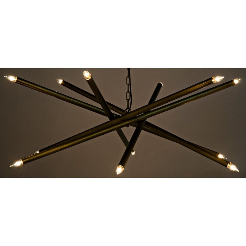 Primary vendor image of Noir Ikram Chandelier, Metal w/ Brass Finish