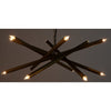 Noir Ikram Chandelier, Small, Metal w/ Brass Finish