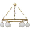 Noir Modena Chandelier, Small, Metal w/ Brass Finish