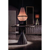 Noir Candis Lamp w/ Black Shade, Metal w/ Brass Finish, 10"