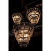 Noir Carnegie Chandelier, Large, Black Steel - Metal & Glass