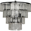 Noir Carnegie Chandelier, Medium, Black Steel - Metal & Glass