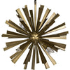 Noir Bero Chandelier, Metal w/ Brass Finish