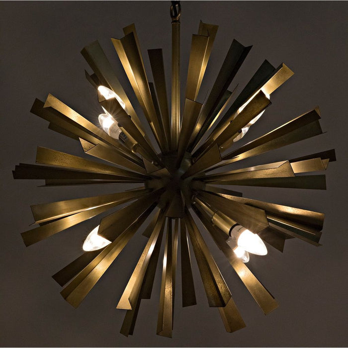 Primary vendor image of Noir Bero Chandelier, Metal w/ Brass Finish