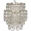 Noir Quebec Chandelier, Metal w/ Brass Finish