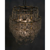 Noir Quebec Chandelier, Metal w/ Brass Finish