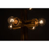 Noir Axe Chandelier, Metal w/ Brass Finish