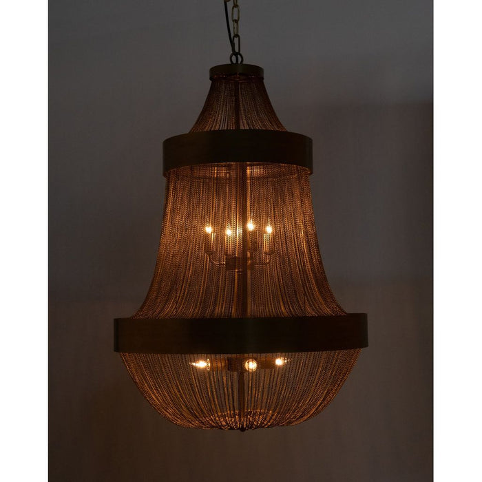 Primary vendor image of Noir Pavilion Chandelier, Metal w/ Brass Finish