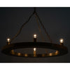 Noir Ciro Chandelier, Metal w/ Brass Finish