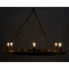 Noir Ciro Chandelier, Metal w/ Brass Finish