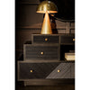 Noir Skuba Table Lamp, Metal w/ Brass Finish, 13.5"