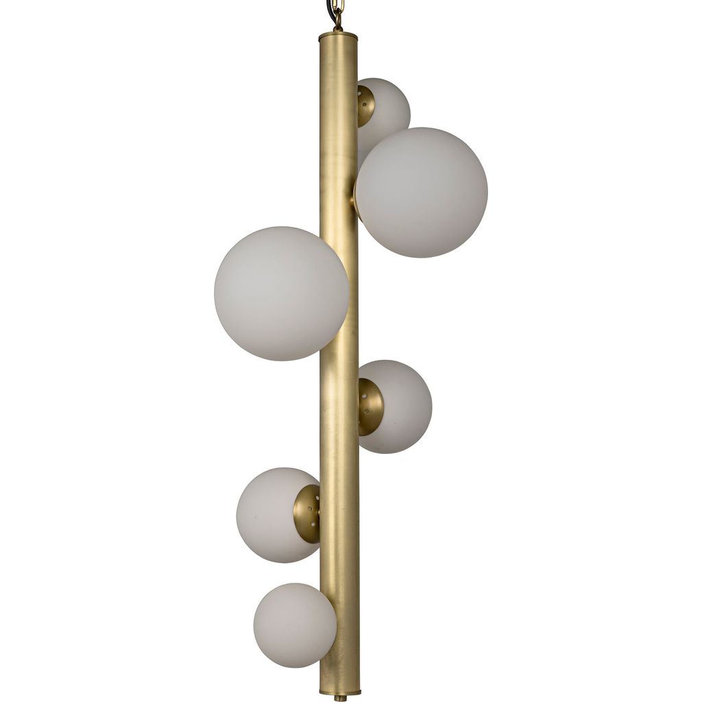 Noir Orellana Chandelier, Metal w/ Brass Finish