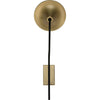 Noir Messala Sconce, Black Steel & Brass Finish