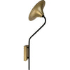 Noir Messala Sconce, Black Steel & Brass Finish