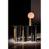 Noir New Luna Lamp, Metal w/ Brass Finish, 12"