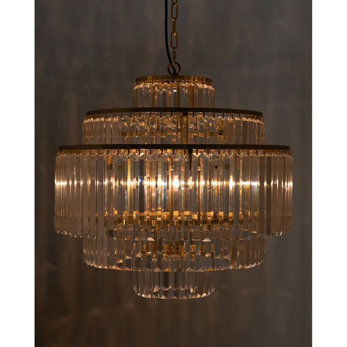 Primary vendor image of Noir Quintus Chandelier, Metal w/ Brass Finish