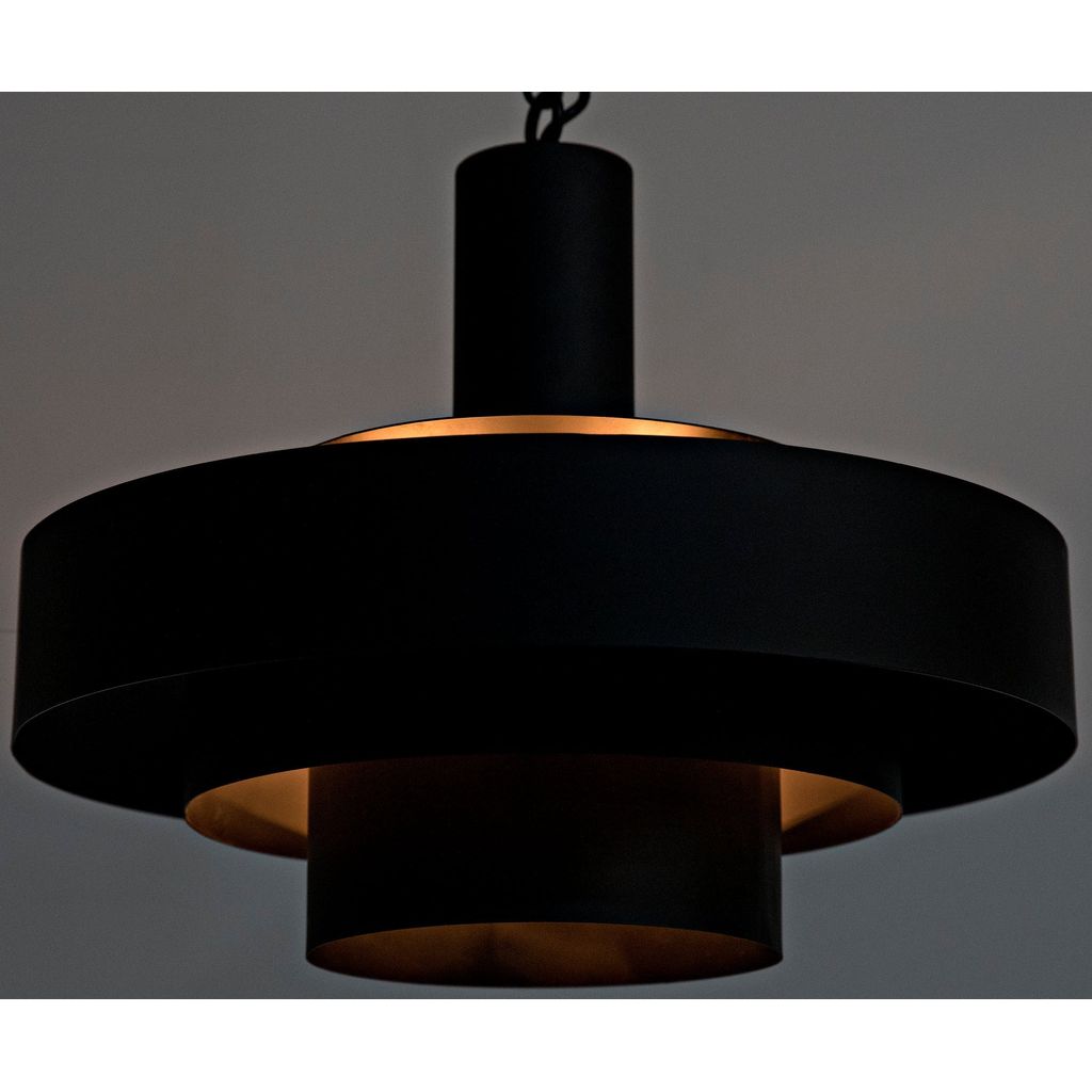 Primary vendor image of Noir Parlor Pendant, Black Steel