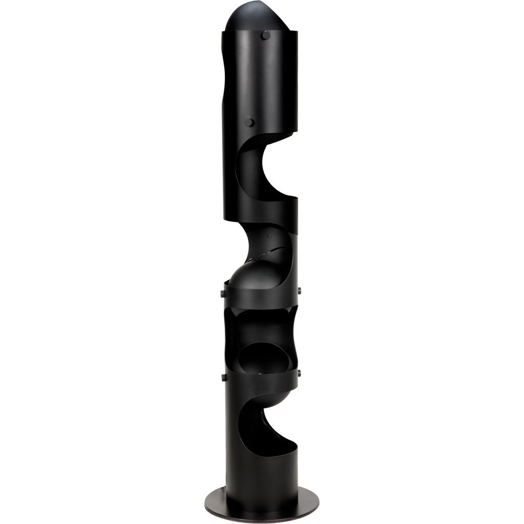 Noir Columna Floor Lamp, Black Steel