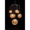 Noir Artemis Chandelier, Steel w/ Black Finish