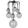 Noir Artemis Chandelier, Steel w/ Black Finish