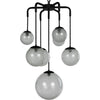 Noir Artemis Chandelier, Steel w/ Black Finish