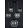 Noir Artemis Chandelier, Steel w/ Black Finish