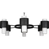 Noir Socrates Chandelier, Steel w/ Black Finish