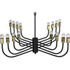 Noir Claude Chandelier - Industrial Steel