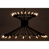 Noir Mancini Chandelier, Black Steel