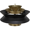 Noir Arion Pendant, Steel w/ Brass Finish