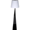 Noir Rhombus Floor Lamp w/ Shade, Black Metal