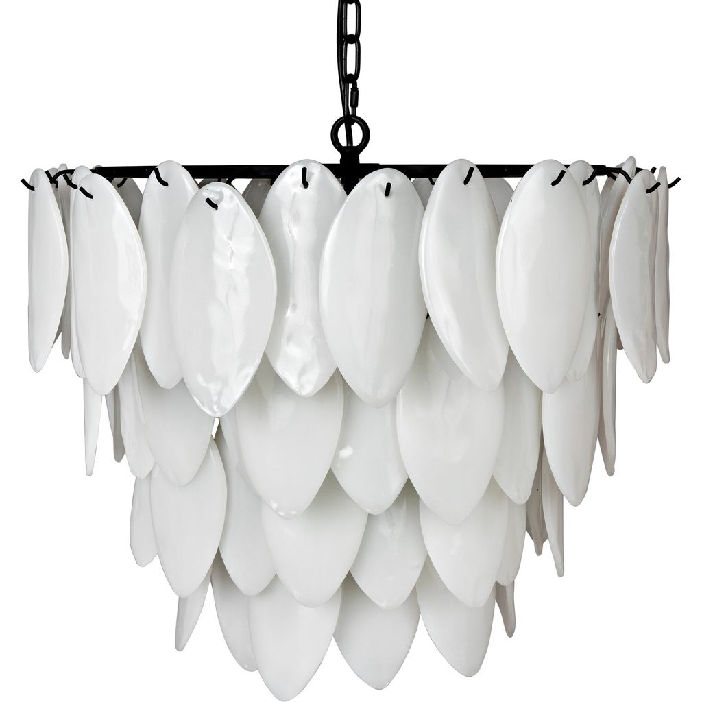 Noir Lotus Chandelier, Large - Industrial Steel