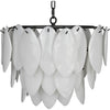 Noir Lotus Chandelier, Medium - Industrial Steel