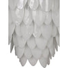 Noir Lotus Chandelier, Extra Large - Industrial Steel & Milk Glass