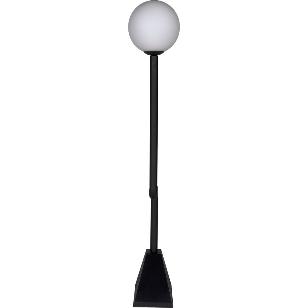 Noir Dallas Floor Lamp - Industrial Steel & Frosted Globe