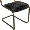 Noir 0037 Dining Chair, Steel & Leather, 18" W