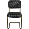 Noir 0037 Dining Chair, Steel & Leather, 18" W